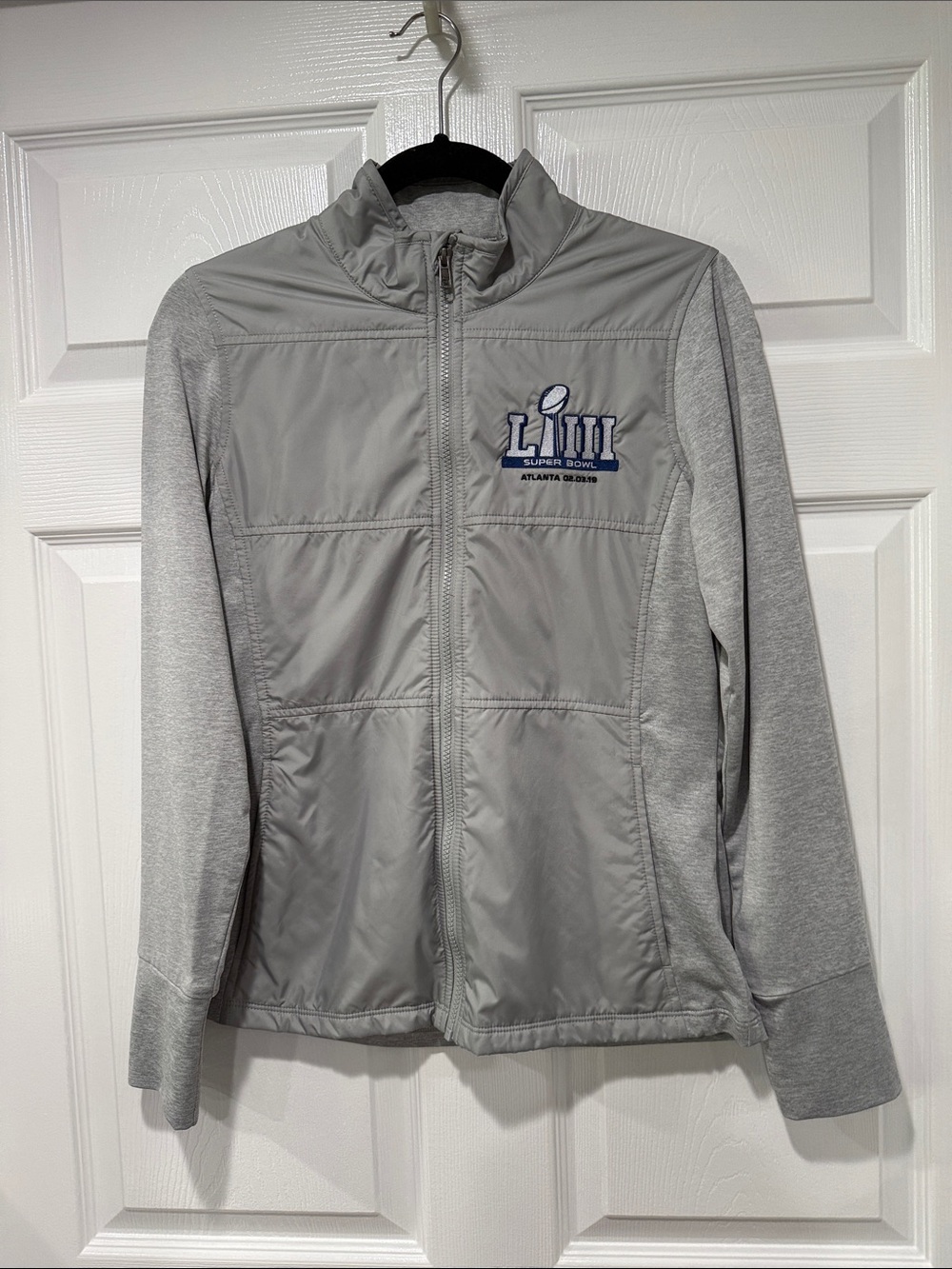 Cutter & Buck Super Bowl LIII - Atlanta  Mixed Media Lightweight Jacket - Grey